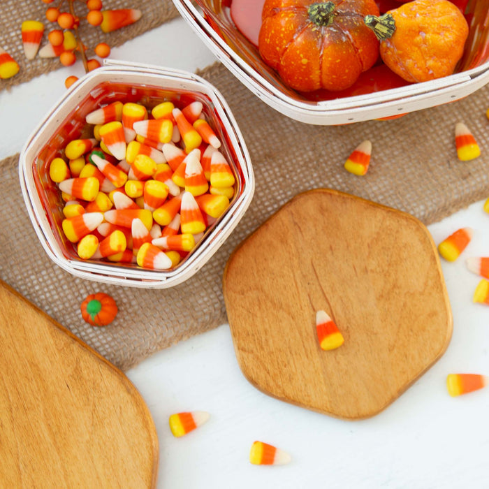 Halloween Candy Corn Generations 9-Piece Basket Set with Lids and Protectors