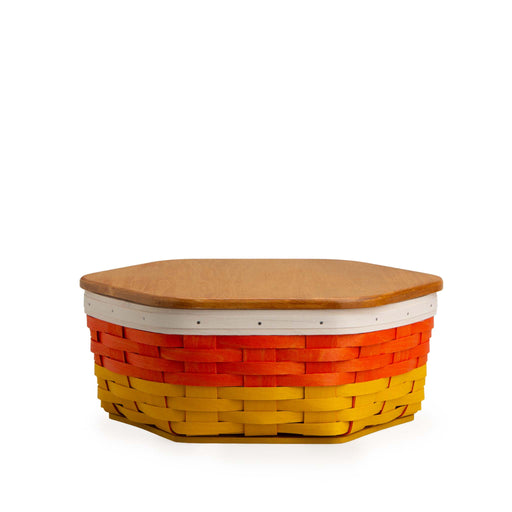 Halloween Candy Corn Large Generations Basket with Lid and Protector