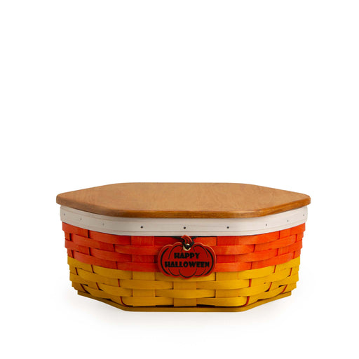 Halloween Candy Corn Large Generations Basket with Lid and Protector