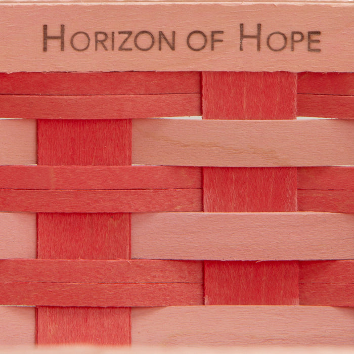 Horizon of Hope Cake Basket Set with Pie Plate and Protector - Pink Multi Weave