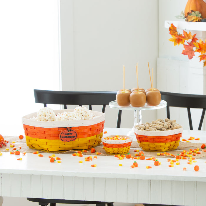 Halloween Candy Corn Generations 6-Piece Basket Set with Protectors