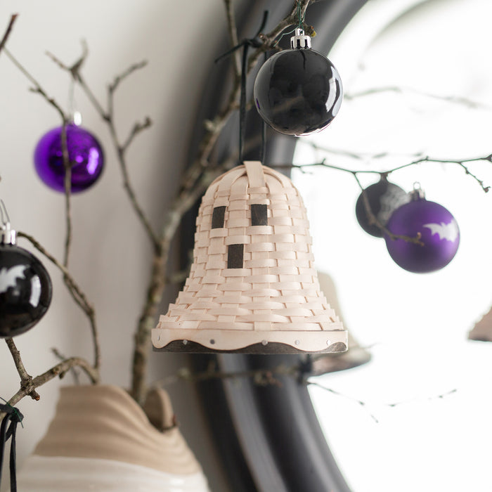 Halloween Miniature Ghost Bell Woven Decor Trio