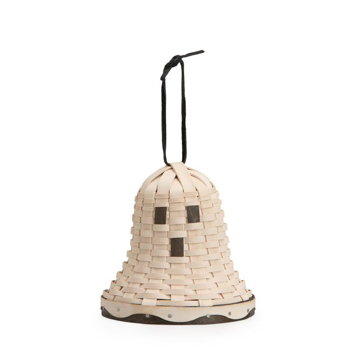 Halloween Ghost Bell Miniature Woven Decor - White