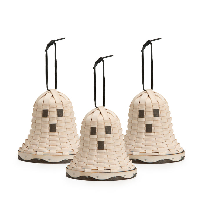 Halloween Miniature Ghost Bell Woven Decor Trio