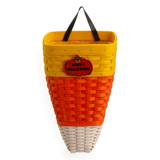 Halloween Hanging Tapered Candy Corn Basket with Protector