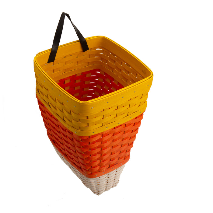 Halloween Hanging Tapered Candy Corn Basket with Protector