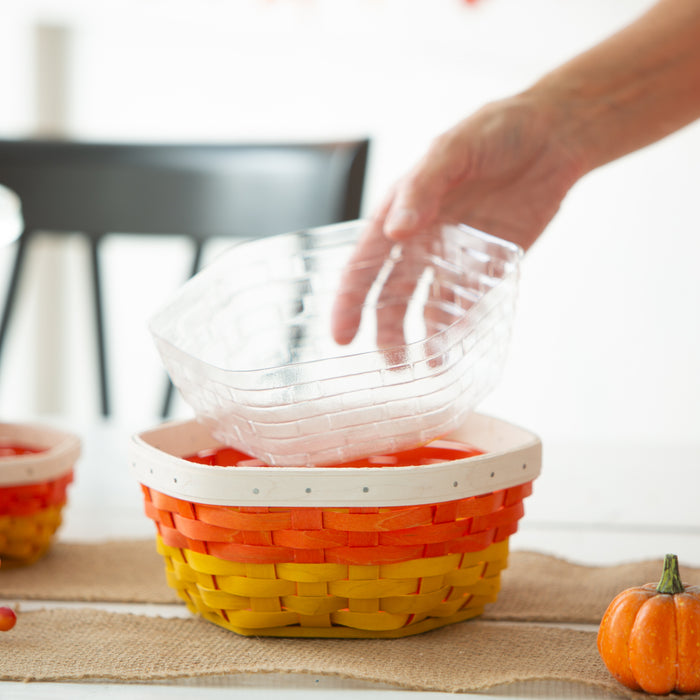 Halloween Candy Corn Medium Generations Basket with Protector