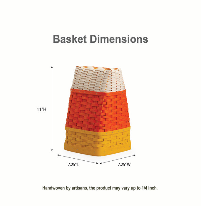 Halloween Hanging Tapered Candy Corn Basket with Protector