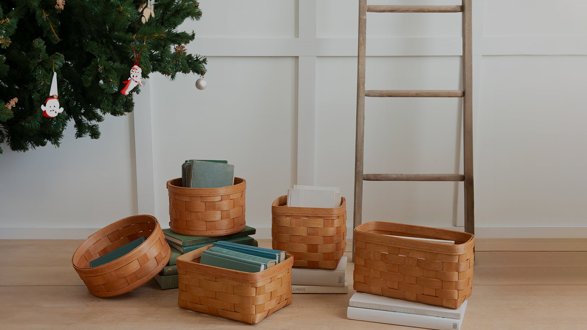 Amish Made Wooden Garden Basket Set of 3