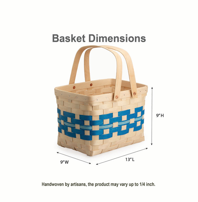 Spring Homestead Picnic Basket with Protectors - Blueberry