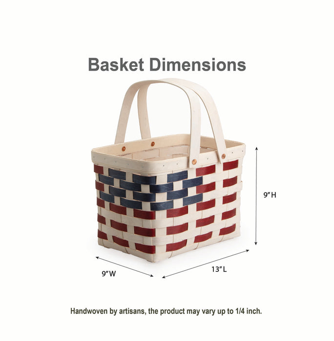 Americana Homestead Basket with Protector - White