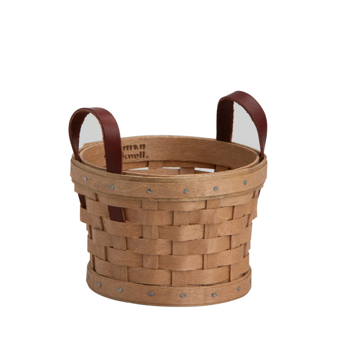 Light Brown Norman Rockwell Miniature Bushel Basket