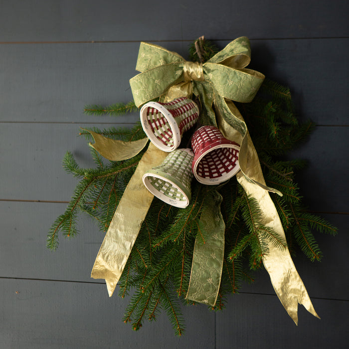 Christmas Woven Miniature Bell Trio - Multi