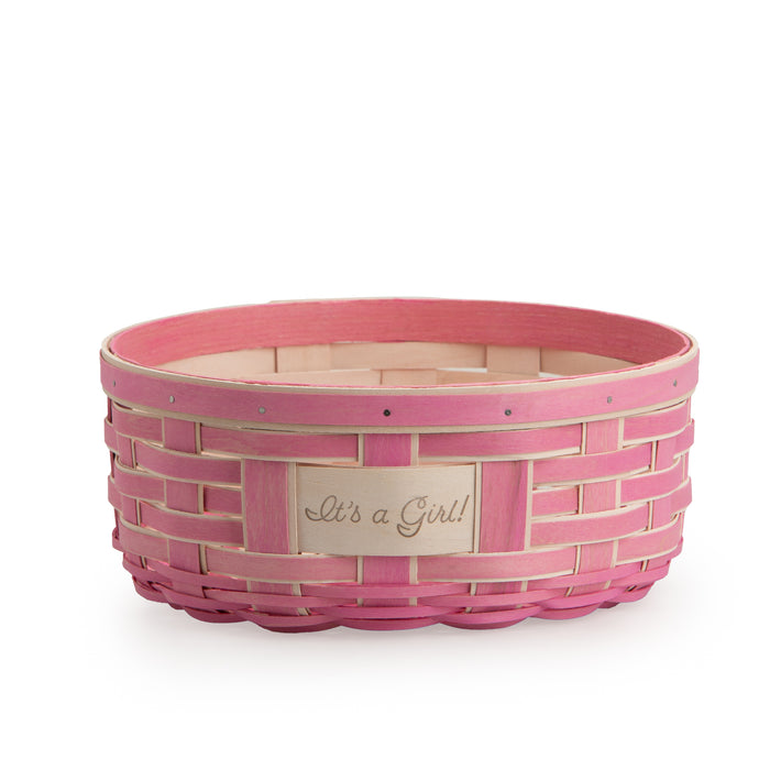 Celebrations It's a Girl Basket with Protector - Pink