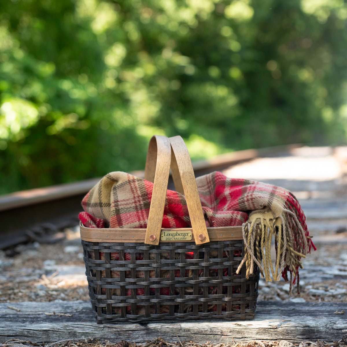 Collector's Railway Parcel Basket with Protector - Black and