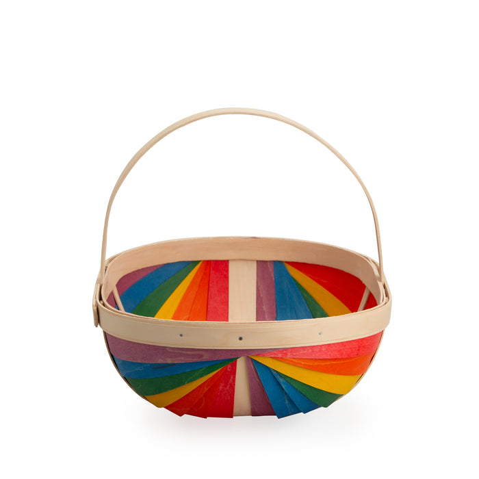 Rainbow Large Trug Basket with Protector - Multi