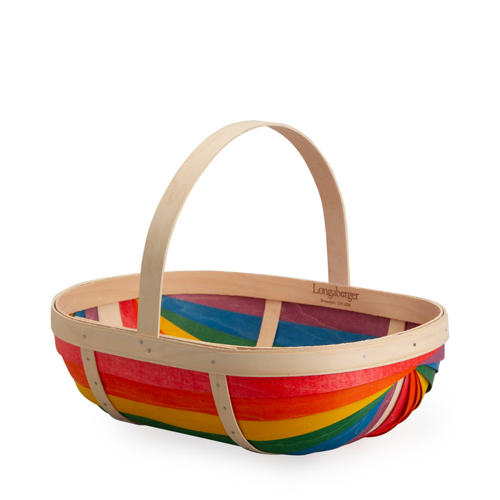 Rainbow Large Trug Basket with Protector - Multi