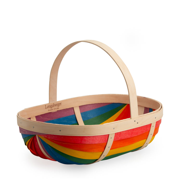Rainbow Large Trug Basket with Protector - Multi