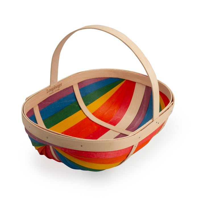 Rainbow Large Trug Basket with Protector - Multi
