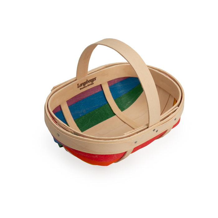 Rainbow Small Trug Basket with Protector - Multi