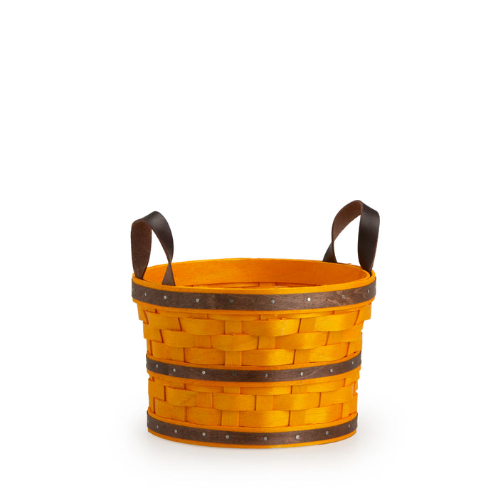 Harvest Small Bushel Basket with Protector - Toasted Marigold