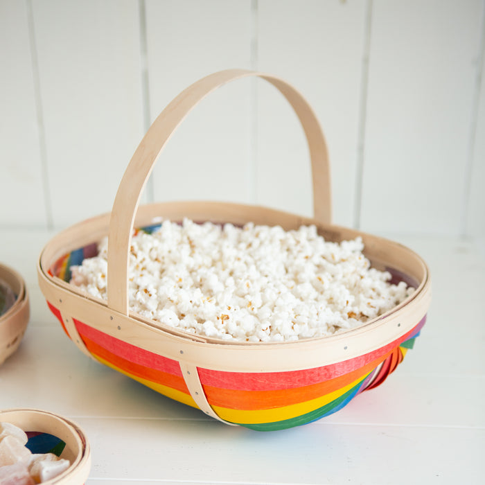 Rainbow Large Trug Basket with Protector - Multi