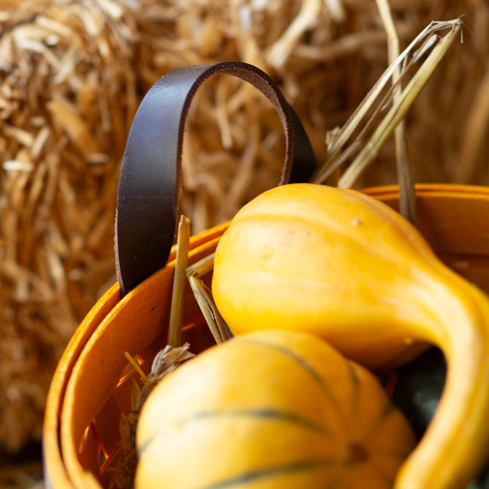 Harvest Small Bushel Basket with Protector - Toasted Marigold