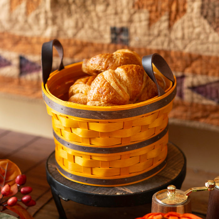 Harvest Small Bushel Basket with Protector - Toasted Marigold