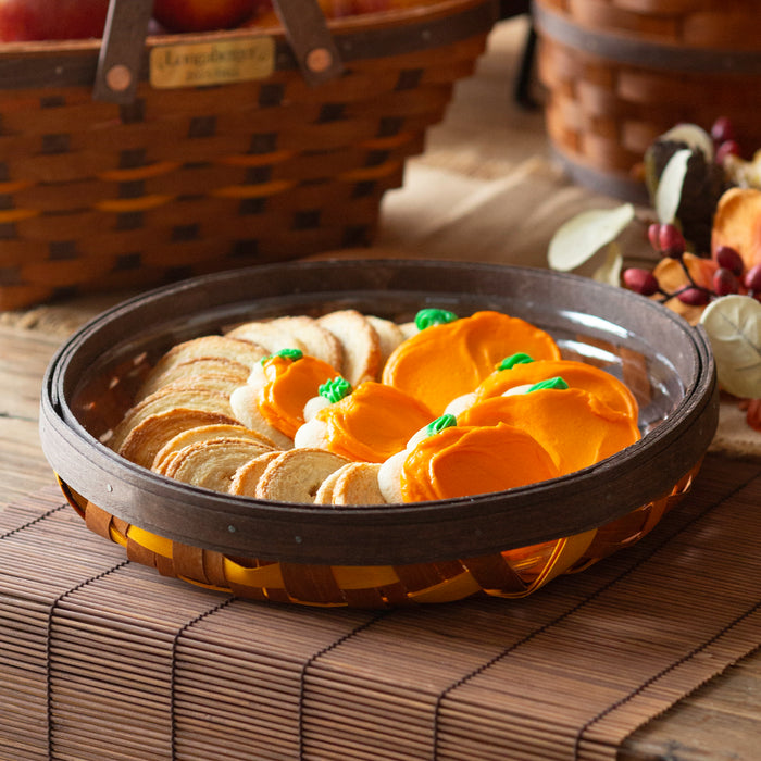 Harvest Round Tray Basket Duo - Toasted Marigold Ombre