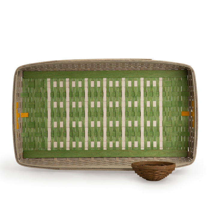 Game Day Tailgate Tray and Miniature Football Basket Set with Protectors