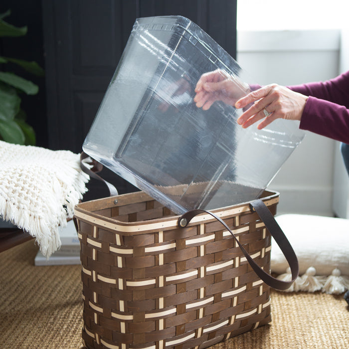 Everyday Large Tote Basket with Protector - Vintage