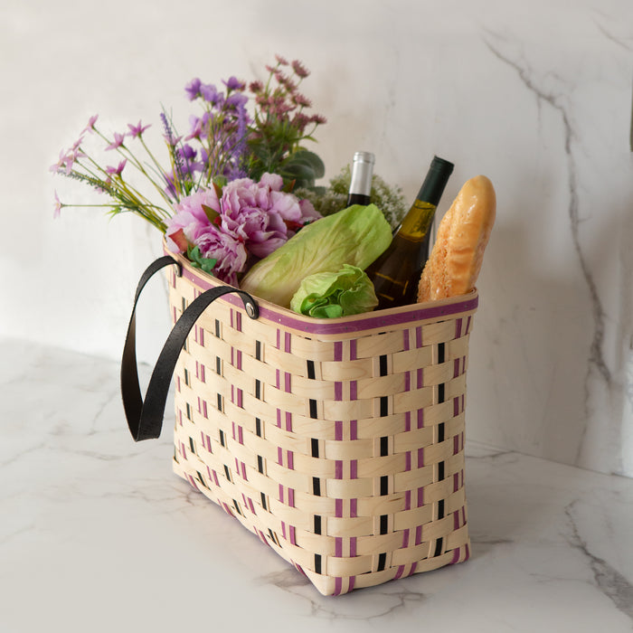 Everyday Large Tote Basket with Protector - Violet