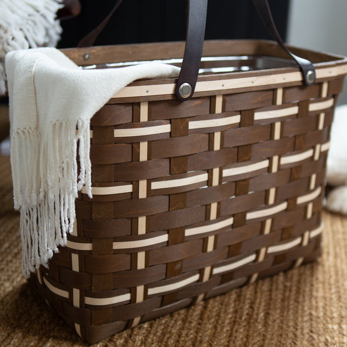 Everyday Large Tote Basket with Protector - Vintage