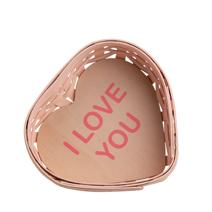 Medium Candy Heart I Love You Basket Set with Protector