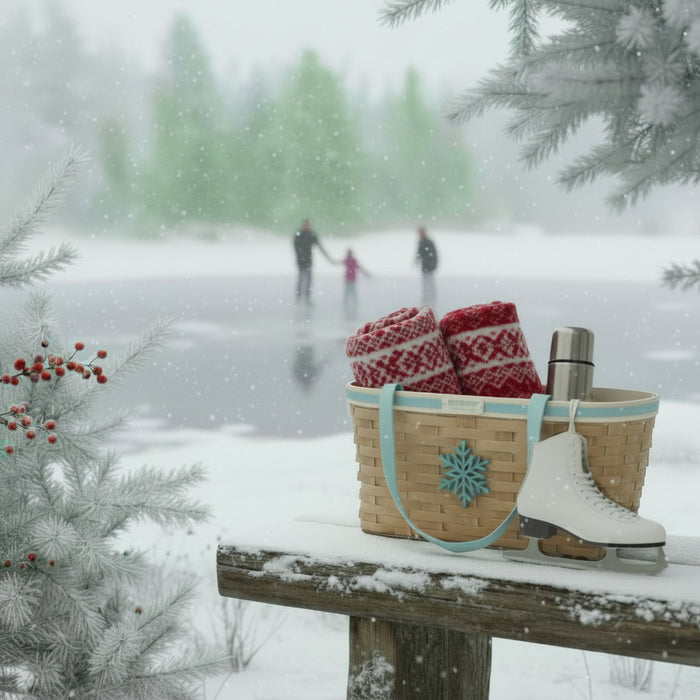 Collector's Nordic Frost Large Carrier Basket with Protector - Blue