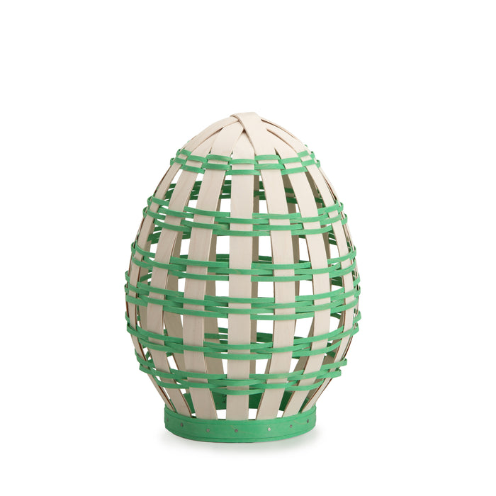 Easter Large Freestanding Open Weave Egg - Green