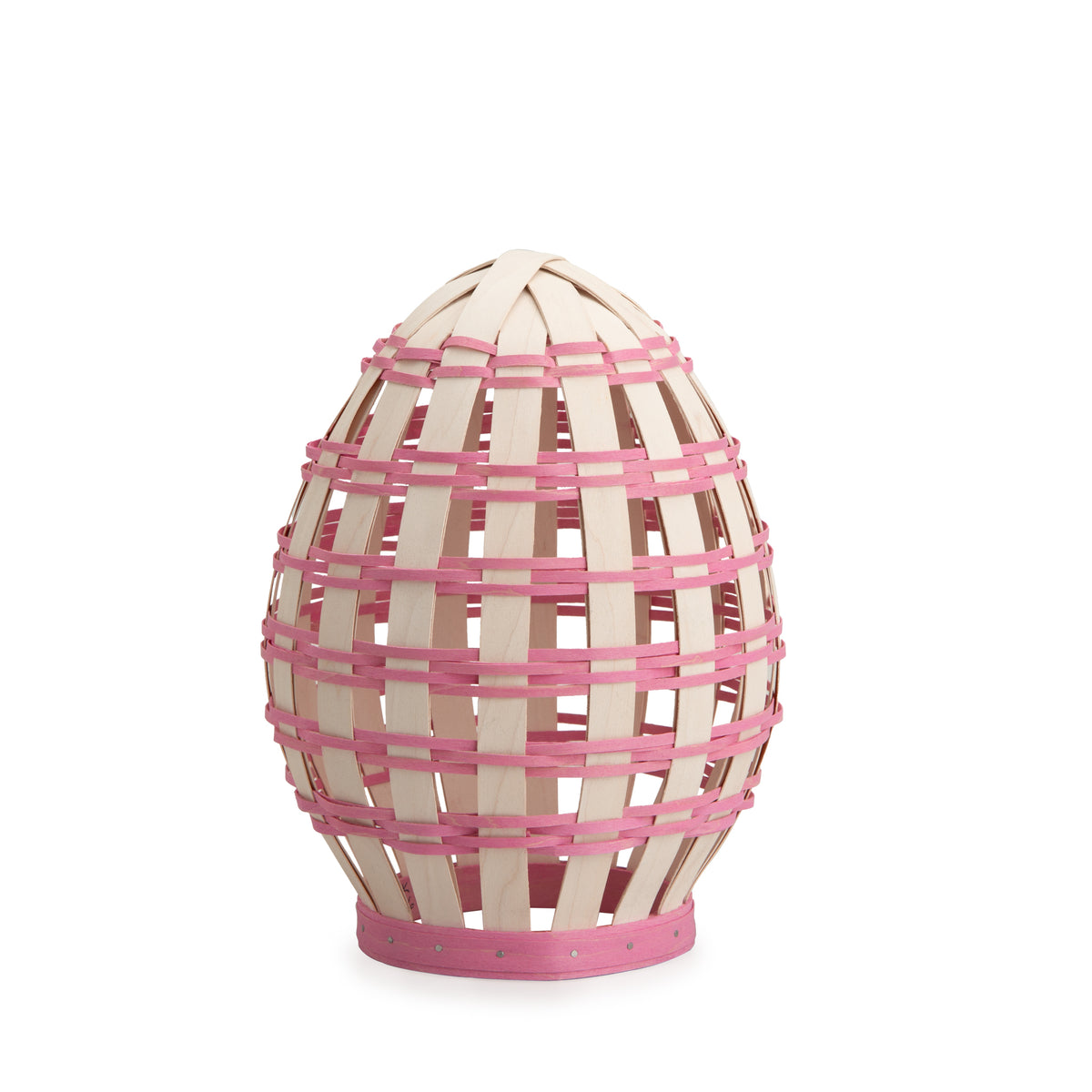Easter Large Freestanding Open Weave Egg - Pink