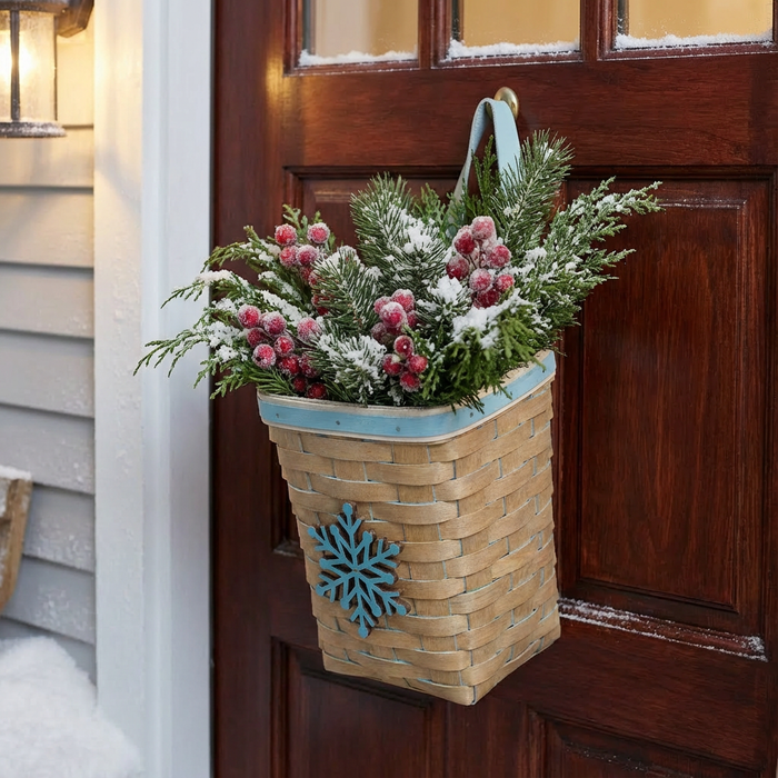 Nordic Frost Large Peg Basket with Protector - Blue