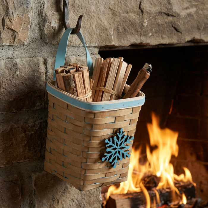 Nordic Frost Large Peg Basket with Protector - Blue