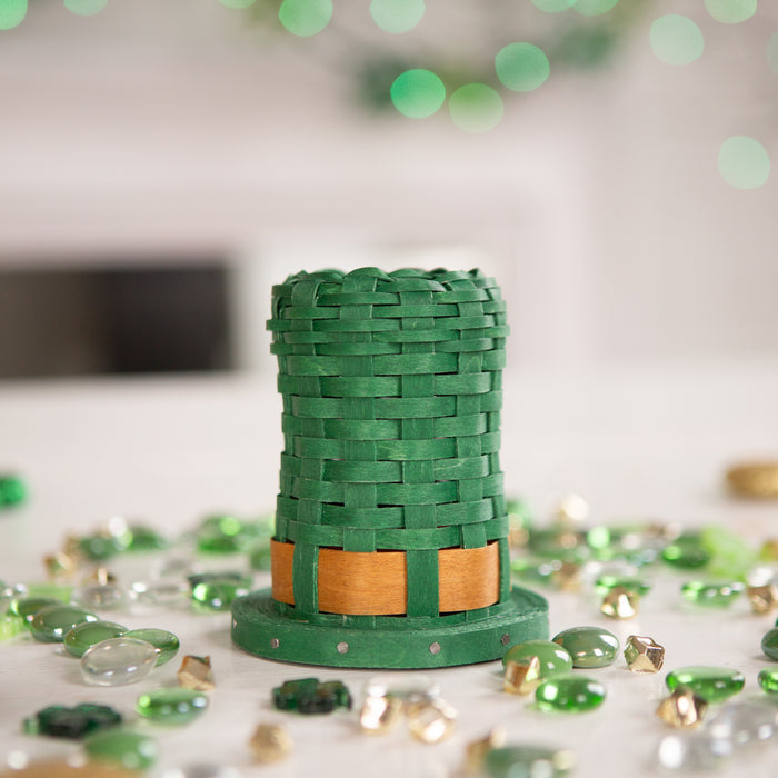 St. Patrick's Day Miniature Leprechaun Hat - Shamrock Green and Warm Brown