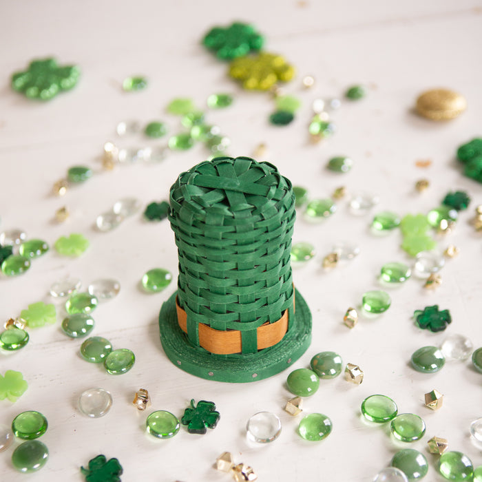 St. Patrick's Day Miniature Leprechaun Hat - Shamrock Green and Warm Brown