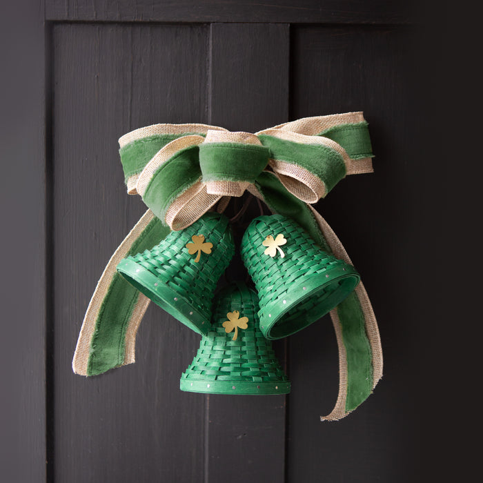 St. Patrick's Day Miniature Bell Trio - Shamrock Green