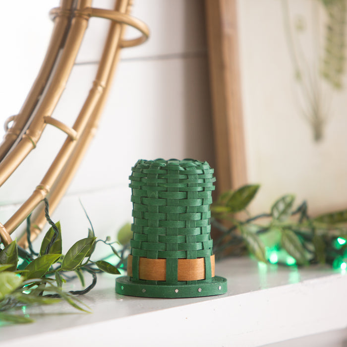 St. Patrick's Day Miniature Leprechaun Hat - Shamrock Green and Warm Brown