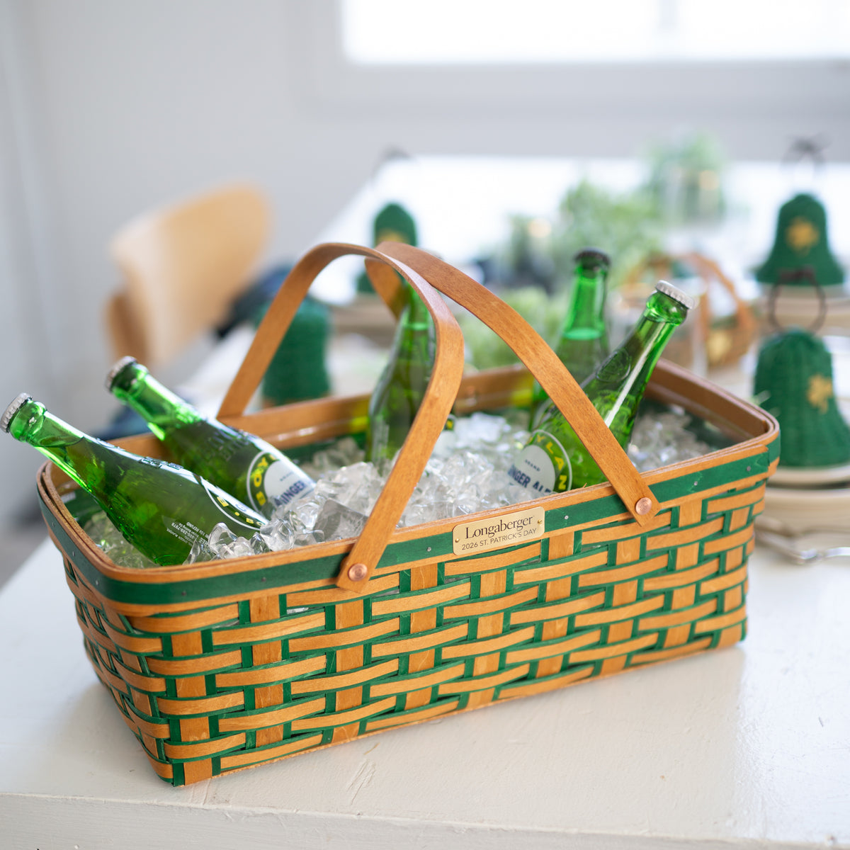 Collector's St. Patrick's Day Large Long Market Basket and