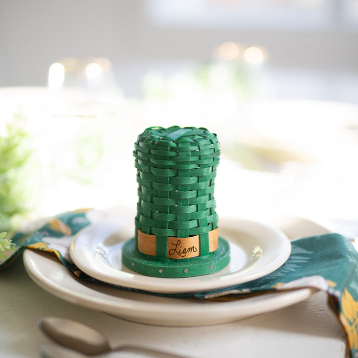 St. Patrick's Day Miniature Leprechaun Hat - Shamrock Green and Warm Brown