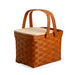 Mackinac Homestead Picnic Basket with Lid and Protectors - Warm Cinnamon-Basket Set-Woven Maple Basket-Longaberger