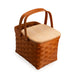 Mackinac Homestead Picnic Basket with Lid and Protectors - Warm Cinnamon-Basket Set-Woven Maple Basket-Longaberger