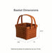 Mackinac Provision Basket with Protector - Warm Cinnamon-Basket Set-Woven Maple Basket-Longaberger