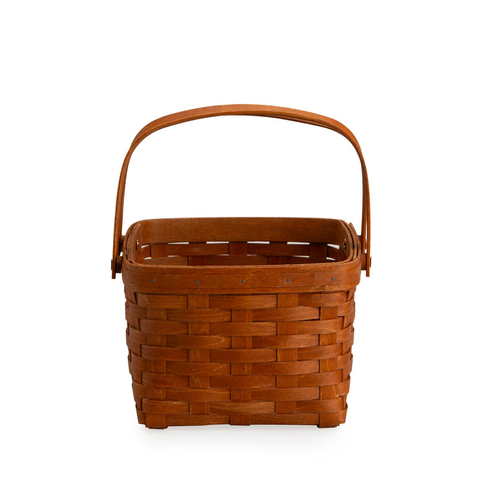 Mackinac Provision Basket with Protector - Warm Cinnamon-Basket Set-Woven Maple Basket-Longaberger