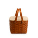 Mackinac Provision Picnic Basket with Lid and Protectors - Warm Cinnamon-Basket Set-Woven Maple Basket-Longaberger